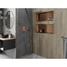 Mexen X-Wall-R вградена полица с яка 75 x 30 см, четкана мед - 19C0753010