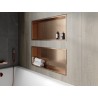 Mexen X-Wall-R вградена полица с яка 75 x 30 см, четкана мед - 19C0753010