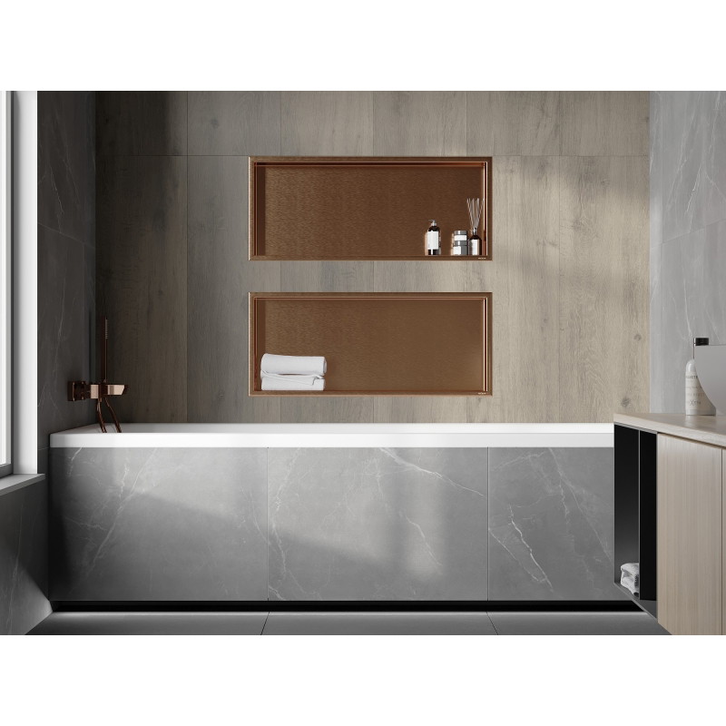 Mexen X-Wall-R вградена полица с яка 75 x 30 см, четкана мед - 19C0753010