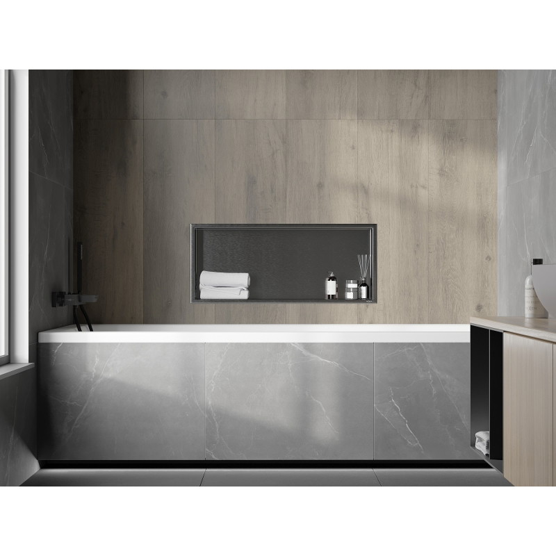 Mexen X-Wall-R вложена полица с яка 75 x 30 см, четкано в цвят gun gray - 19E0753010