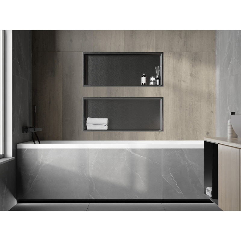 Mexen X-Wall-R вложена полица с яка 75 x 30 см, четкано в цвят gun gray - 19E0753010