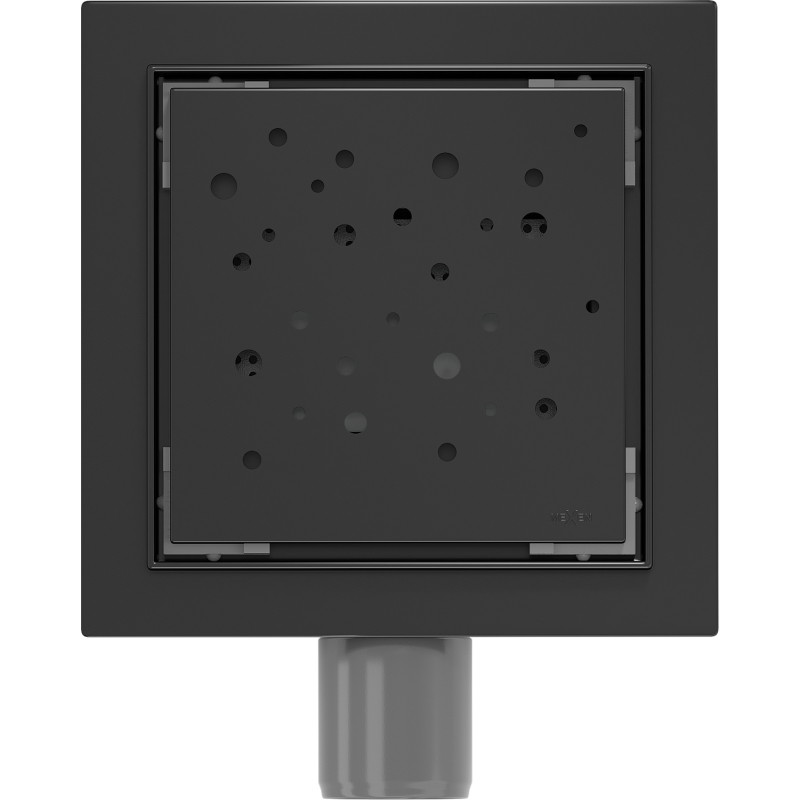 Mexen Flat-Q M12 квадратен подов сифон 12 x 12 см, черен - 1710412