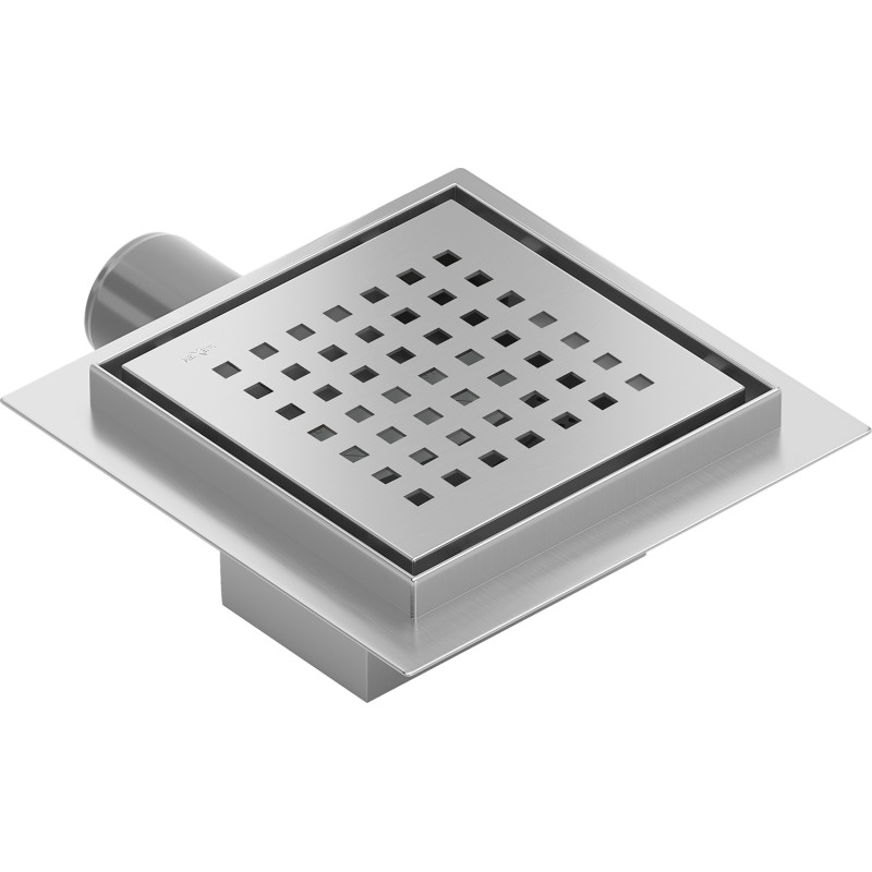 Mexen Flat-Q M08 квадратен подов сифон 12 x 12 см, инокс - 1010512