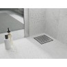 Mexen Flat-Q M08 квадратен подов сифон 12 x 12 см, инокс - 1010512