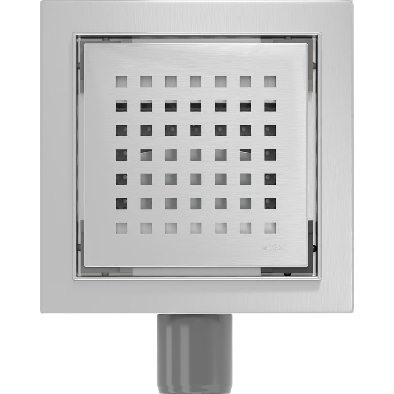 Mexen Flat-Q M08 квадратен подов сифон 15 x 15 см, инокс - 1010515