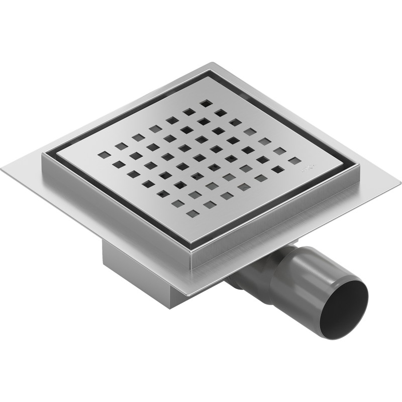 Mexen Flat-Q M08 квадратен подов сифон 15 x 15 см, инокс - 1010515