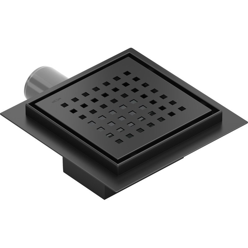 Mexen Flat-Q M08 квадратен подов сифон 12 x 12 см, черен - 1710512