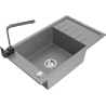 Mexen Elias гранитна мивка с една камера с отцедник и кухненски смесител
