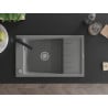 Mexen Elias гранитна мивка с една камера с отцедник и кухненски смесител