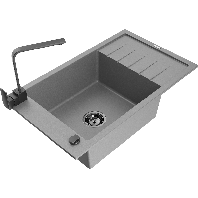 Mexen Elias гранитна мивка с 1 отделение с отцедник и кухненски смесител