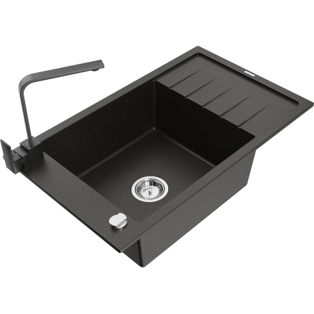 Mexen Elias гранитна кухненска мивка с 1 корито с отцедник и кухненски