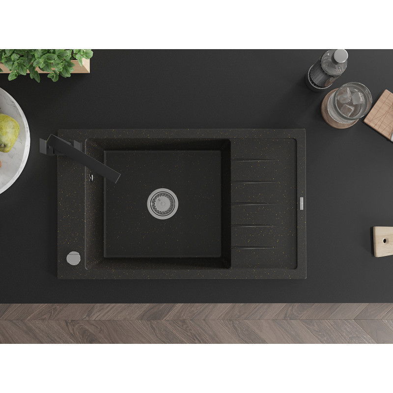 Mexen Elias гранитна кухненска мивка с 1 корито с отцедник и кухненски