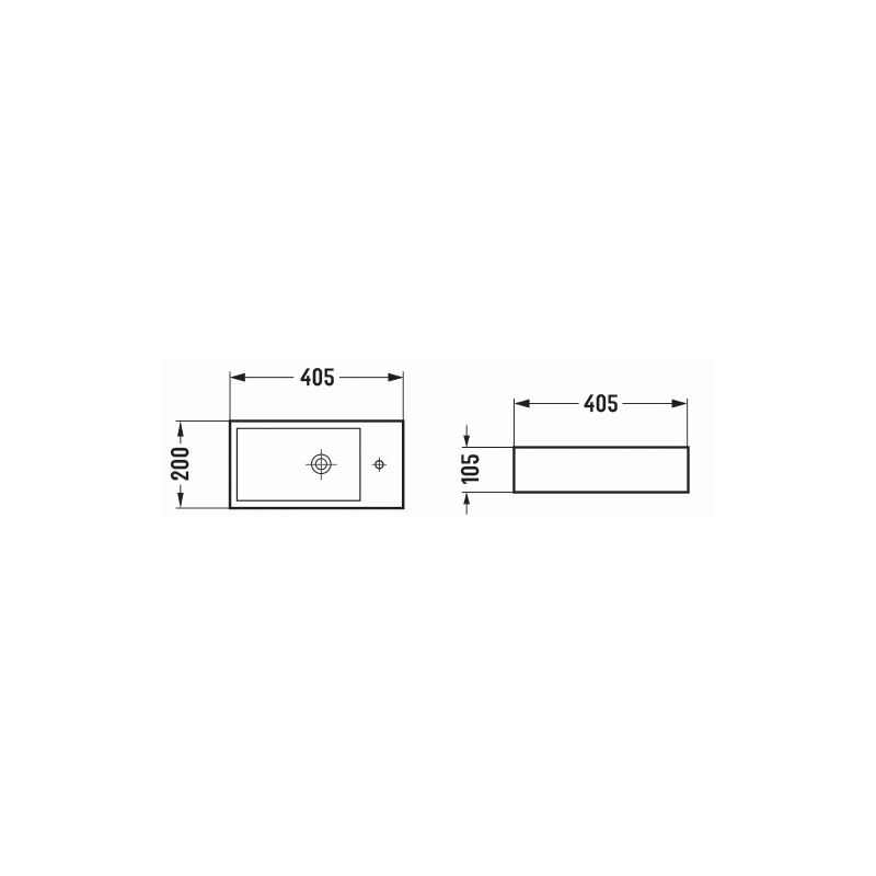 Mexen Inez лява плот поставяща се мивка 40 x 20 см, черен мат - 21484085L