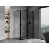 Mexen Mist-F сгъваема дясна душ кабина 75 x 70 см, черна рамка, черна
