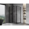 Mexen Mist-F сгъваем ляв душ кабина 100 x 90 см, черна рамка, черна - 8A6T-100-090-70-70-L