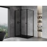 Mexen Mist-F сгъваем ляв душ кабина 100 x 90 см, черна рамка, черна - 8A6T-100-090-70-70-L