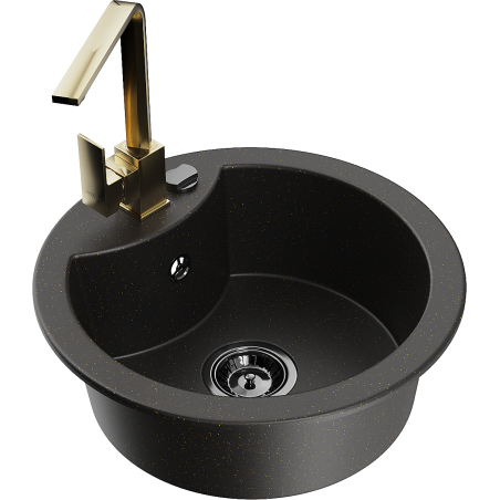 Mexen Diego гранитна кухненска мивка с 1 отделение с батерия Rita,