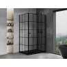 Mexen Mist-F право сгъваемо душ кабина 95 x 85 см, черна решетка, черна