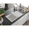Mexen Bruno гранитна кухненска мивка с 1 камера с отцедник и кухненски