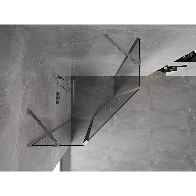 Mexen Mist петагонална душ кабина с врата 90 x 90 см, прозрачна, хром - 8A8-090-090-01-00