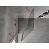 Mexen Mist асиметрична душ кабина с петостен 90 x 100 см, прозрачна, четка мед