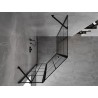 Mexen Mist петостенна асиметрична душ кабина с леви врати 80 x 90 см, черна