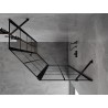 Mexen Mist асиметрична право отваряща се петстенна душ кабина 100 x 90 см,