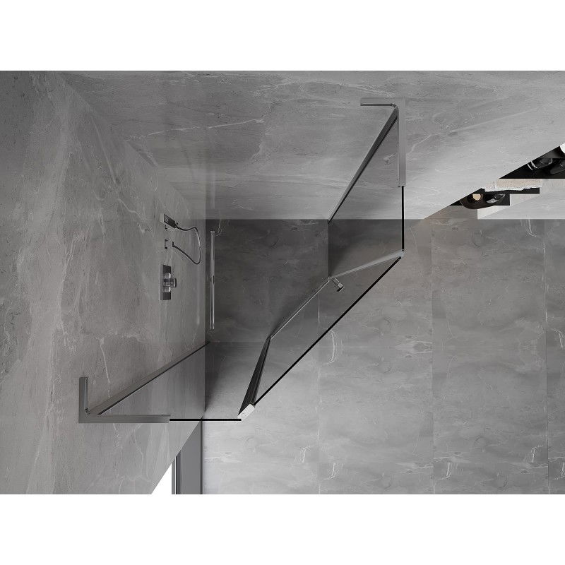 Mexen Mist L петоъгълна душ кабина с врата 90 x 90 см, прозрачна, хром - 8A8L-090-090-01-00