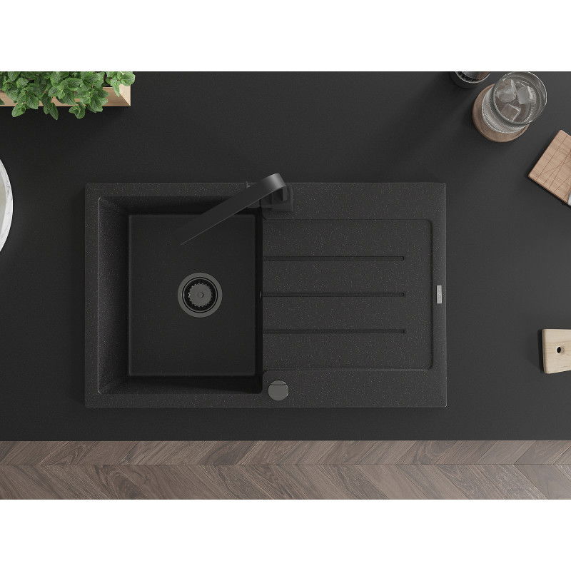 Mexen Bruno гранитна мивка с 1 отделение с отцедник и кухненски смесител
