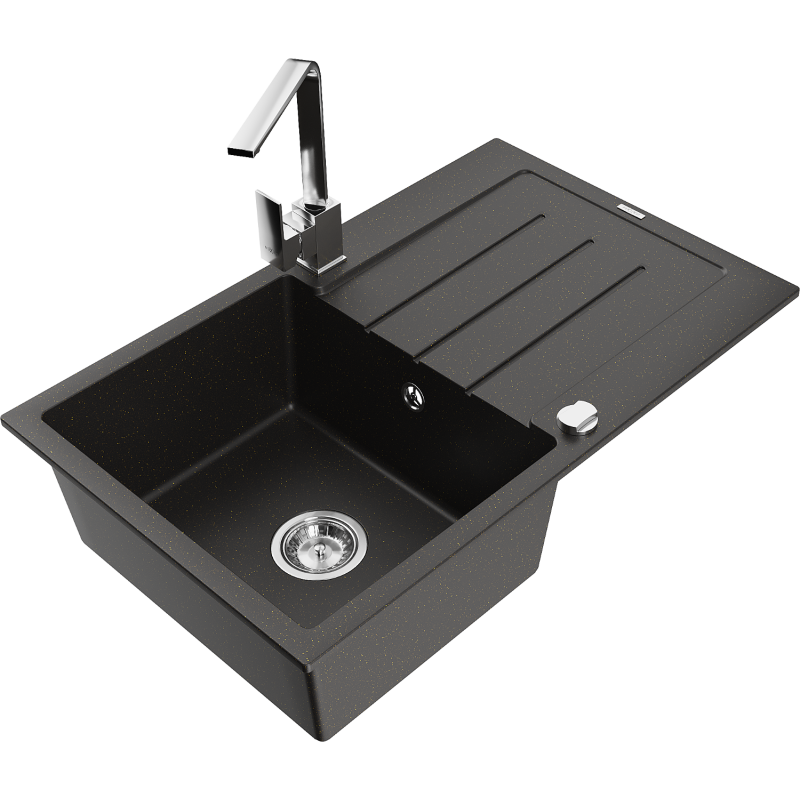 Mexen Bruno гранитна кухненска мивка с 1 отделение с отцедник и кухненски