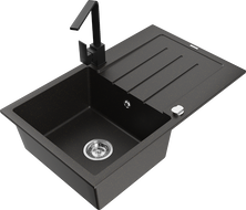 Mexen Bruno гранитна мивка с 1 отделение с капкоуловител и кухненски