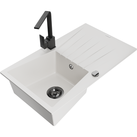 Mexen Cesar гранитна кухненска мивка с 1 корито и отцедник и кухненски