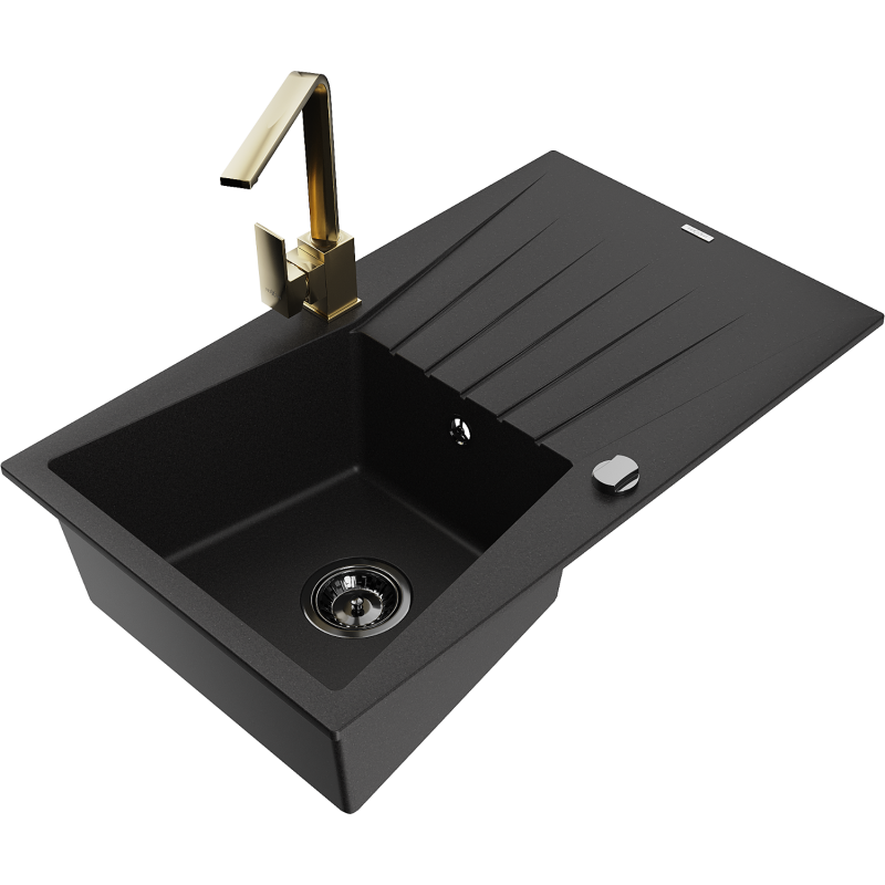 Mexen Cesar гранитна мивка с 1 отделение, с отцедник и кухненски смесител