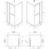 Mexen Linea плъзгаща се душ кабина 120 x 95 см, прозрачна, хром - 8E1-120-095-01-01