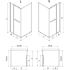 Mexen Linea плъзгаща се душ кабина 95 x 100 см, прозрачна, хром - 8E1-095-100-01-01