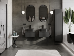 Mexen Orio баня шкаф под мивка 50 см с плот, 1 чекмедже, черен мат - 91A10-05023-1-BFC71