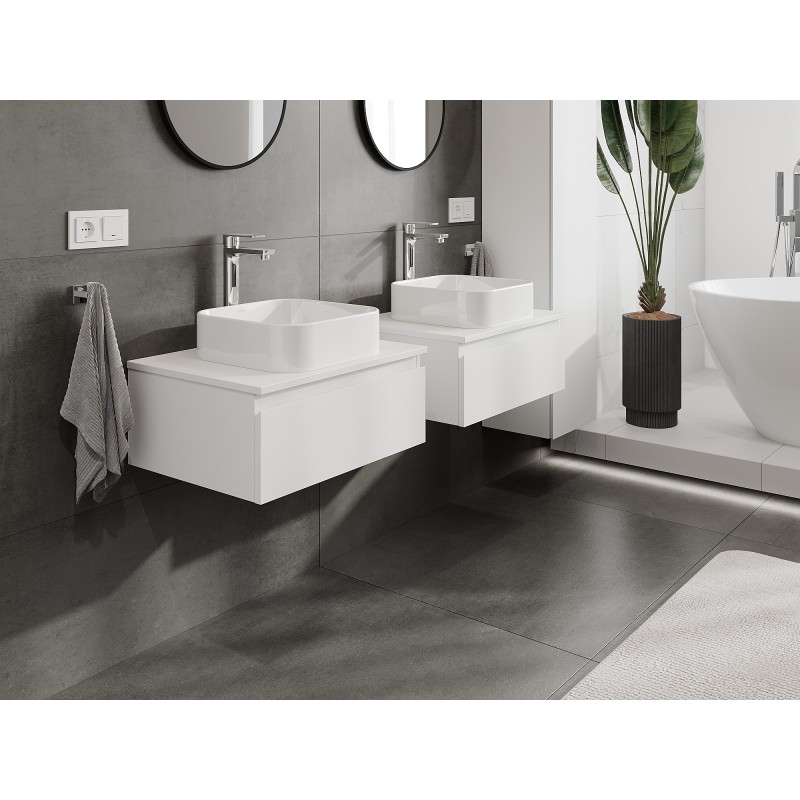 Mexen Orio шкаф за баня под умивалник 60 см с плот, 1 чекмедже, бял мат - 91A10-06023-1-BFC01