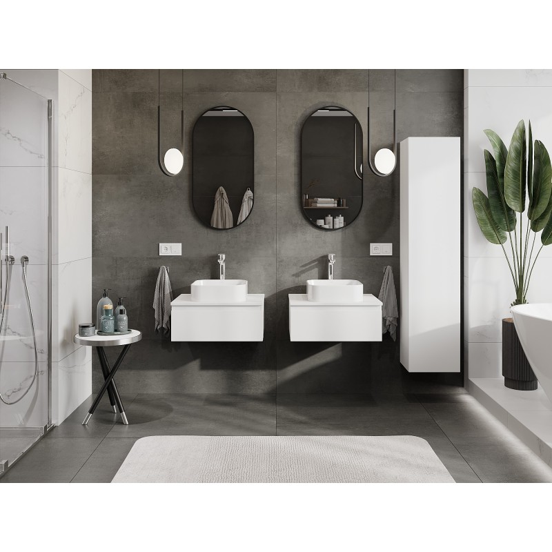 Mexen Orio шкаф за баня под умивалник 60 см с плот, 1 чекмедже, бял мат - 91A10-06023-1-BFC01