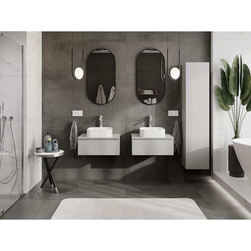 Mexen Orio шкаф за баня под мивка 60 см с плот, 1 чекмедже, сив мат - 91A10-06023-1-BFC62