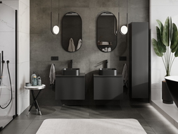 Mexen Orio шкаф за баня под умивалник 60 см с плот, 1 чекмедже, черно мат - 91A10-06047-1-BFC71