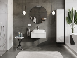 Mexen Orio шкаф за баня под мивка 70 см с плот, 1 чекмедже, бял гланц - 91A10-07023-1-BFC00