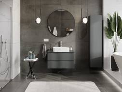 Mexen Orio баня шкаф под мивка 80 см с плот, 2 чекмеджета, графит мат - 91A10-08047-2-BFFC66