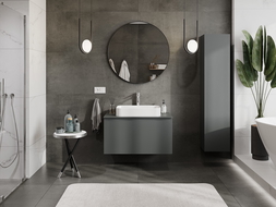 Mexen Orio шкафче за баня под мивка 90 см с плот, 1 чекмедже, графит мат - 91A10-09047-1-BFC66