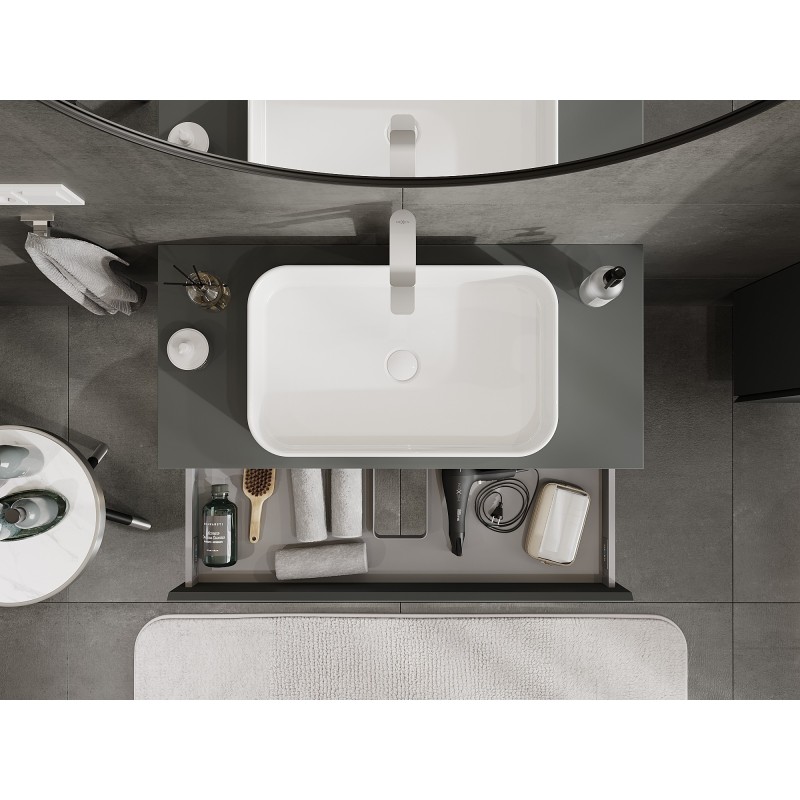 Mexen Orio шкаф за баня под мивка 100 см с плот, 1 чекмедже, графит мат - 91A10-10023-1-BFC66