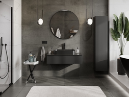 Mexen Orio шкаф за баня под умивалник 100 см с плот, 1 чекмедже, черен мат