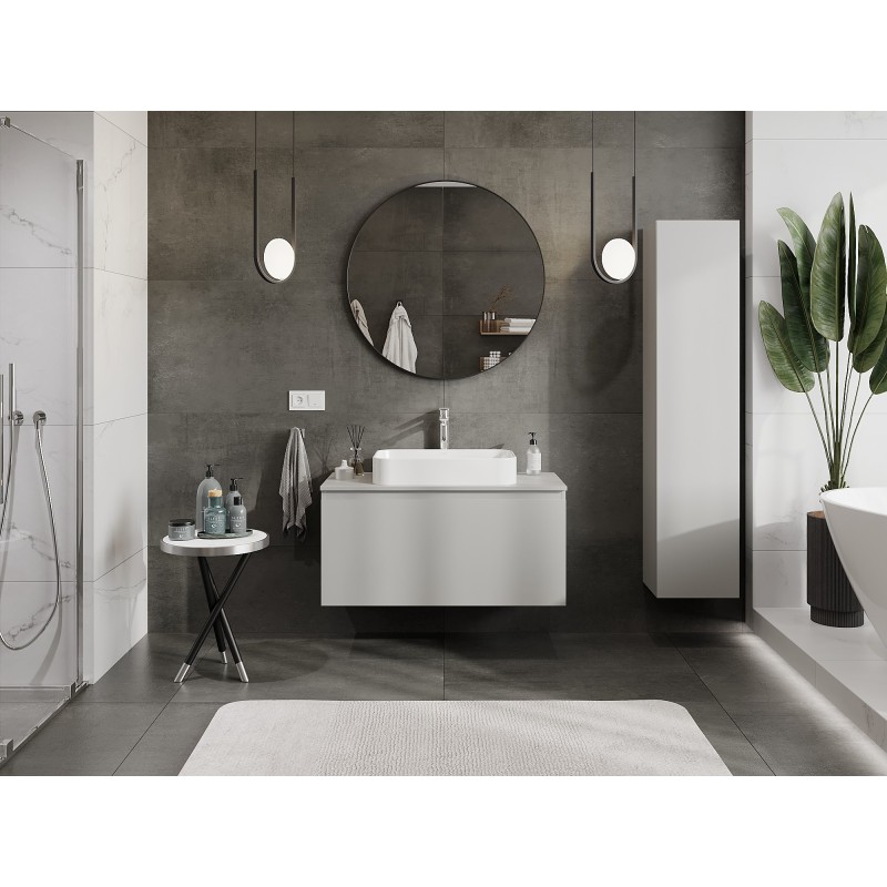 Mexen Orio баня шкаф под мивка 100 см с плот, 1 чекмедже, сива мат - 91A10-10047-1-BFC62