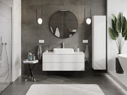 Mexen Orio шкаф за баня под мивка 120 см с плот, 2 чекмеджета, бял гланц - 91A10-12047-2-BFFC00