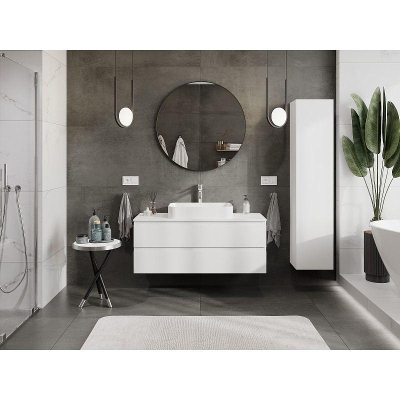 Mexen Orio баня шкаф под мивка 120 см с плот, 2 чекмеджета, бял мат - 91A10-12047-2-BFFC01