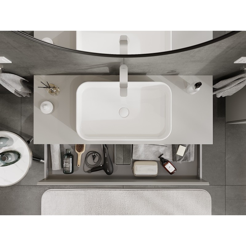 Mexen Orio баня шкаф под умивалник 120 см с плот, 2 чекмеджета, сив мат - 91A10-12047-2-BFFC62