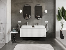 Mexen Orio шкаф за баня под мивка 140 см с плот, 2 чекмеджета, бял мат - 91A10-14047-2-BFFC01